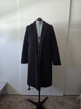Women's Brown Long Open Front Coat